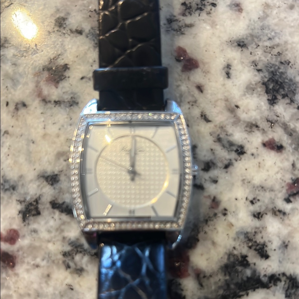 Black Crocodile Pattern Watch